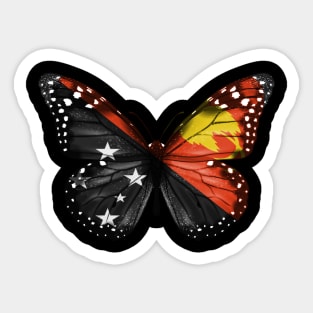 Papua New Guinean Flag  Butterfly - Gift for Papua New Guinean From Papua New Guinea Sticker